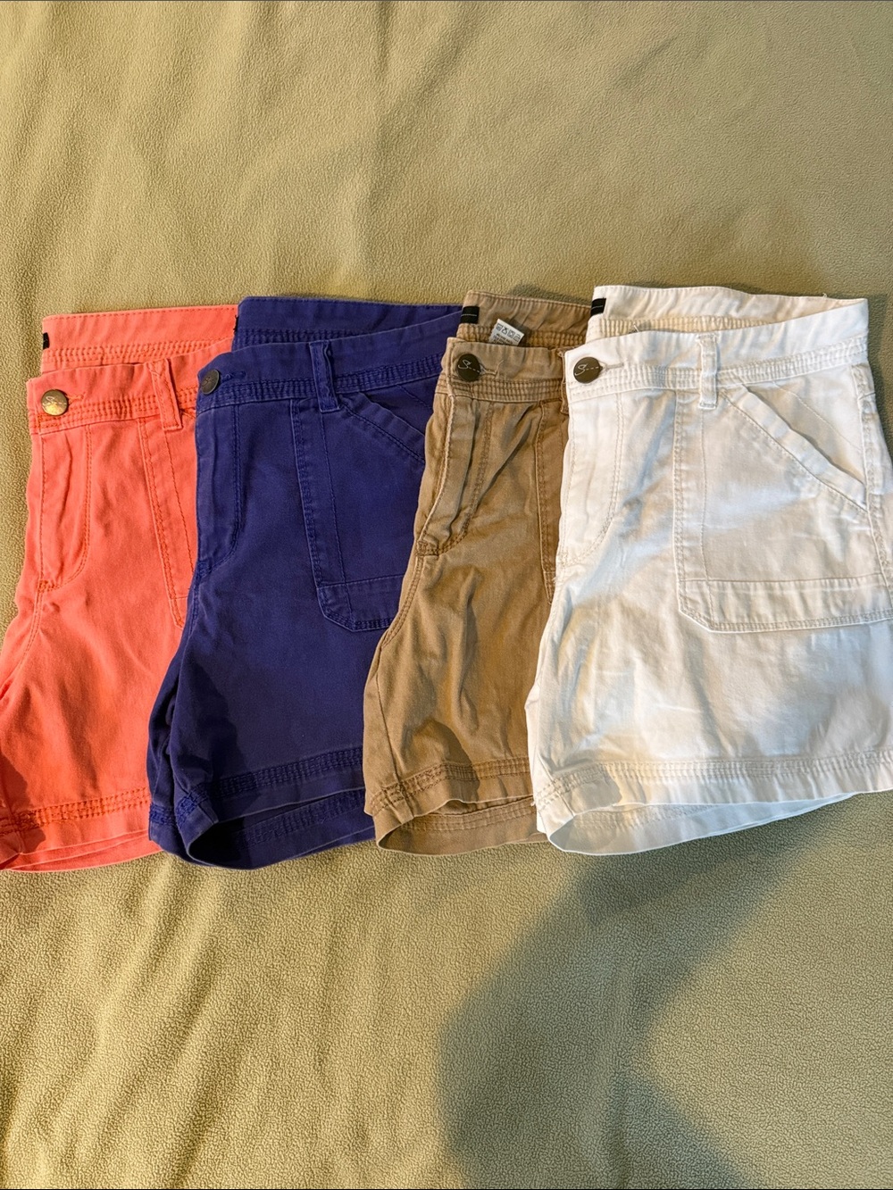 UNIONBAY Women's  Shorts - Coral, Purple, Tan, White